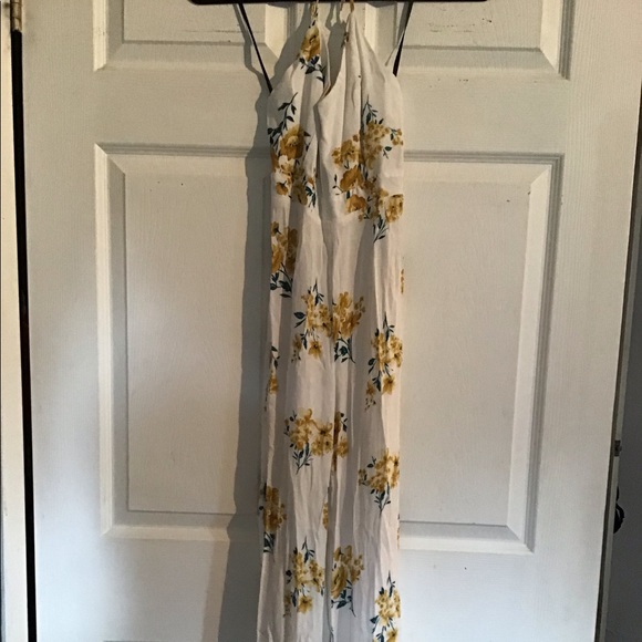 Forever 21 White Floral Pattern Pant Jumpsuit - Picture 3 of 6